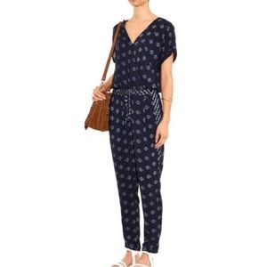 Velvet by Graham and Spencer Blue and White Jumpsuit